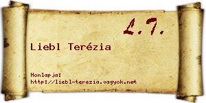 Liebl Terézia névjegykártya